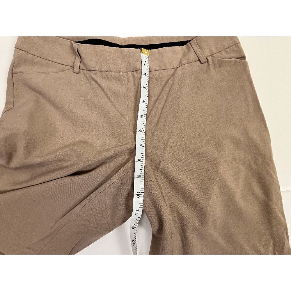 Womens Mid waist Flat Front Ankle Length Chino Dress Pants Khaki Size 6 - Picture 9 of 9
